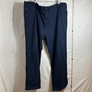 Men's dark denim relaxed fit‎ flat-front pants/jeans sz 45 - washed/never worn